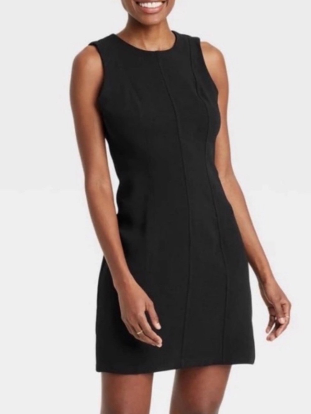 a new day Classic Sleeveless Black Sheath Dress - Timeless Elegance